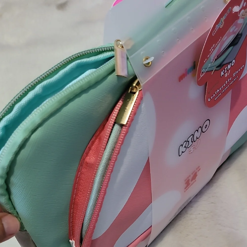 Pink and Green Laptop Sleeve